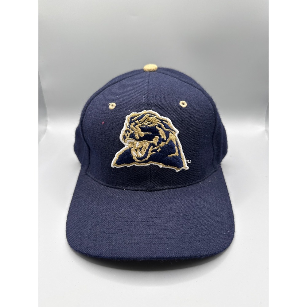 Vintage Pittsburgh Panthers Pitt Zephyr Fitted Hat 7 1/8 NCAA Navy Blue Football